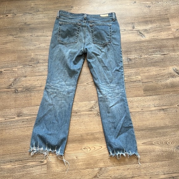Adriano Goldschmied AG Boyfriend High Rise High Waist Raw Hem Size 29R Distress - Picture 12 of 15